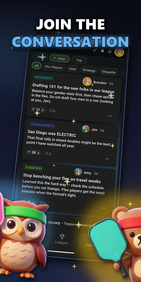 Community discussions and strategy talk